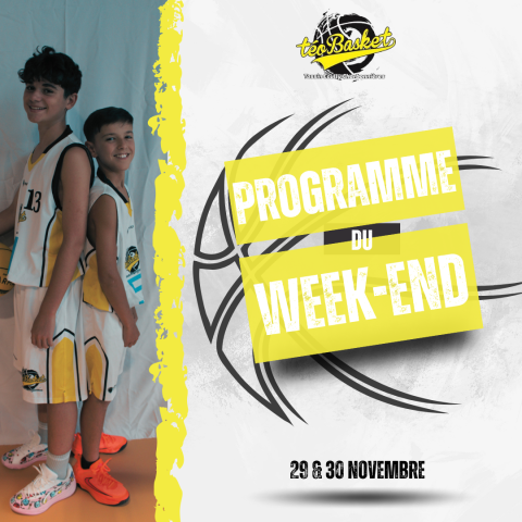 🏀Planning du week-end 📆